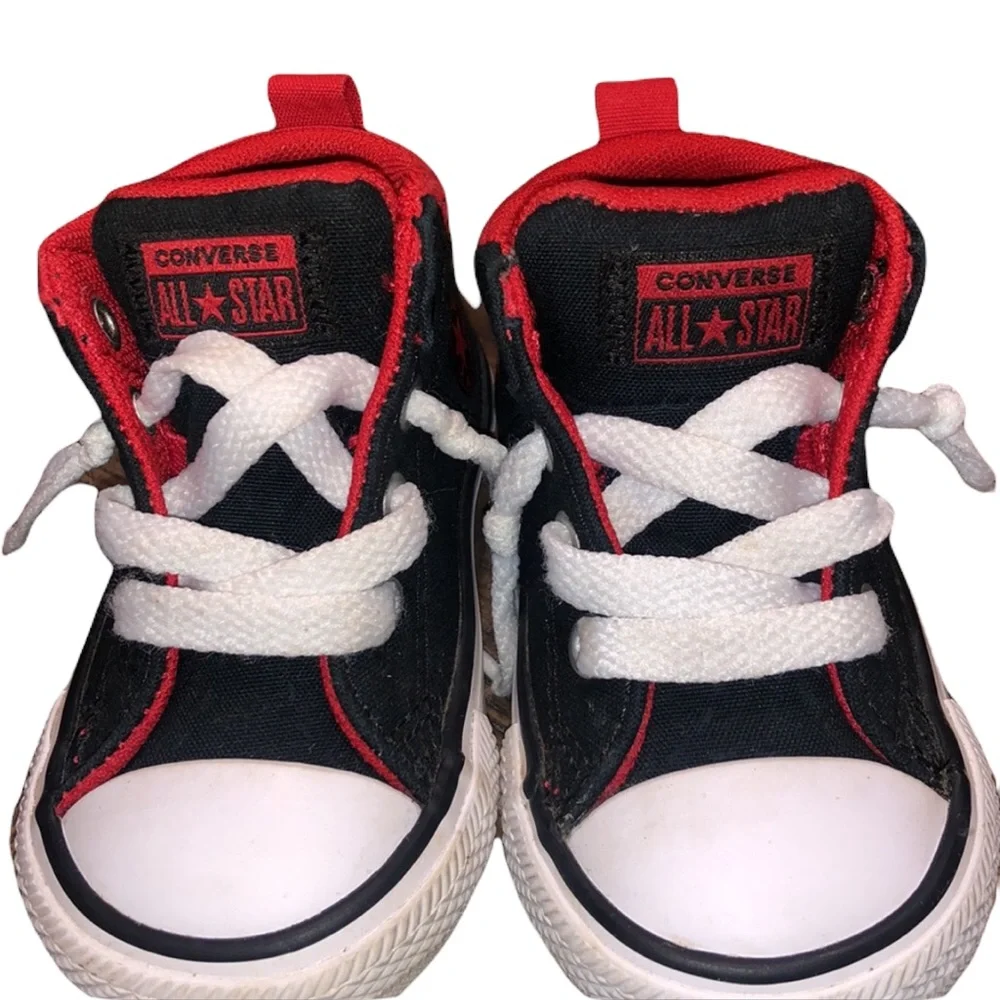 Converse All Star Black & Red Canvas Shoes